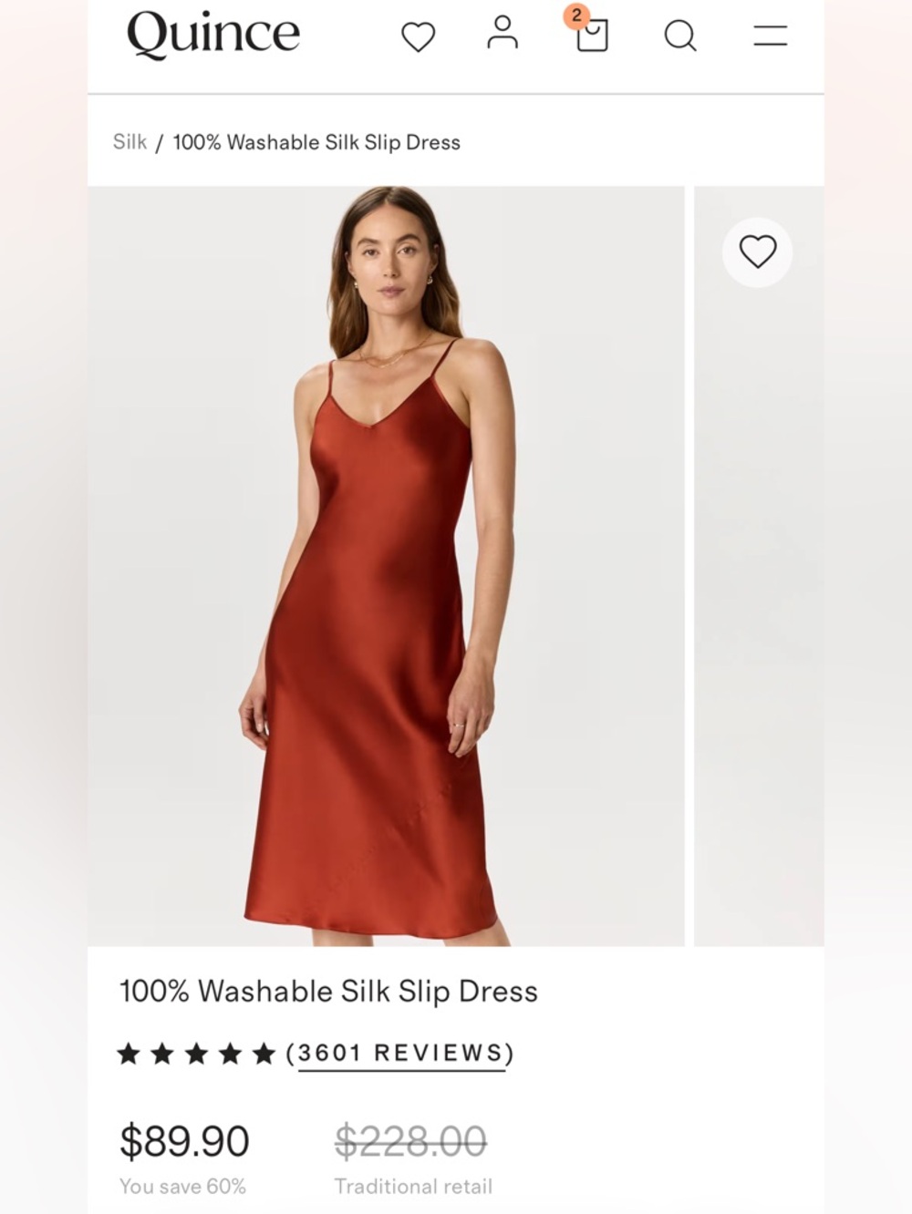 Quince Copper Silk Midi Slip Dress